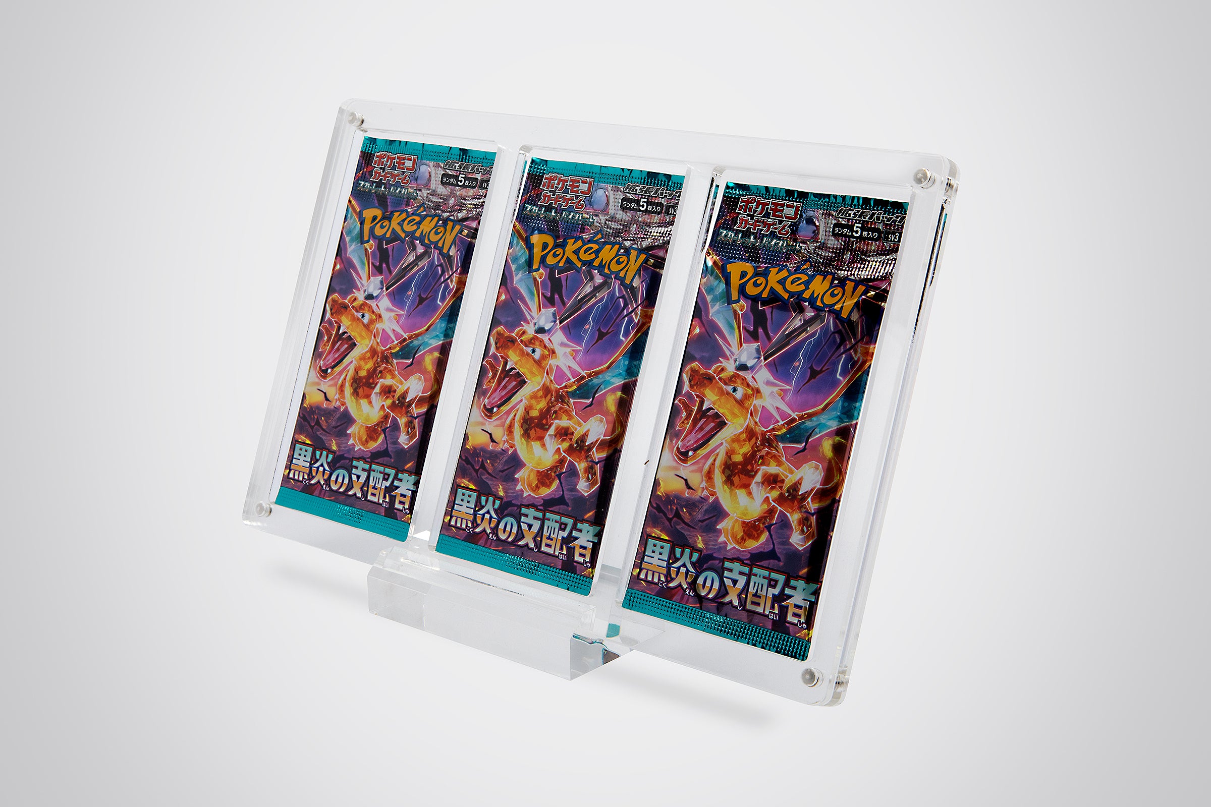 Triple Long Crimp Pokémon Booster Pack Display Case