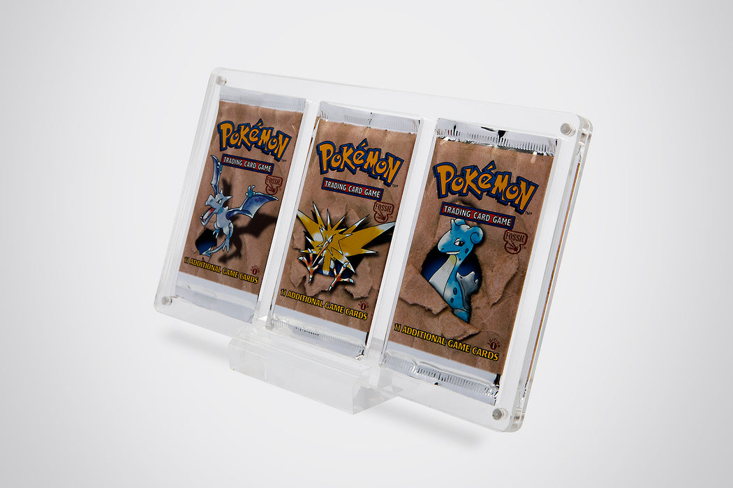 Case Pack Examples Display Triple Pokémon Booster Pack Display Case – ACRYSHIELD