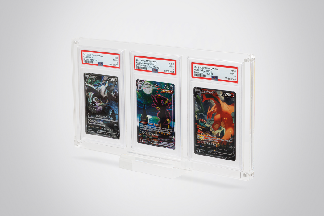 Triple PSA Graded Card Acrylic Case ACRYSHIELD Triple PSA Graded Card Acrylic Case ACRYSHIELD